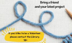 🧶Knitting at the Library on January 17th, 24th, & 31st! 🧣