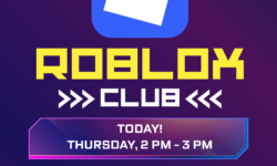 Roblox Club is TODAY @ 2pm!