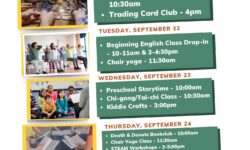 Weekly Schedule for September 21-25